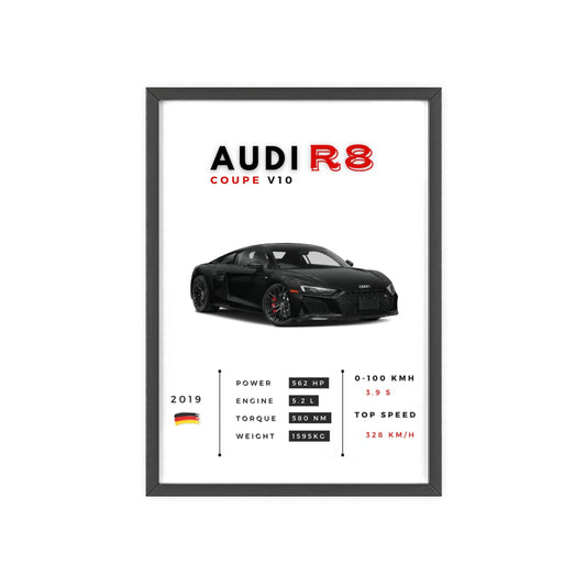 AUDI R8 COUPE - Printed